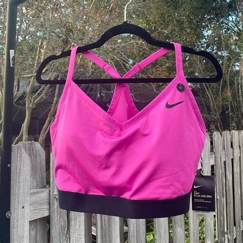 Nike Intimates And Sleepwear Nwt Nike Dri Fit Indy Plus Size Bra Color Pink Size 2x Light