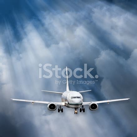 Airplane In Sky Background Stock Photo | Royalty-Free | FreeImages