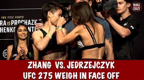 Ufc Zhang Weili Vs Joanna Jedrzejczyk Weigh In Face Off Youtube