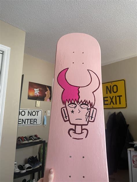 Finished My First Lil Peep Skateboard Deck R Lilpeep