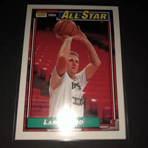 NBA LARRY BIRD 1991 92 Topps Boston Celtics Basketball Trading Card