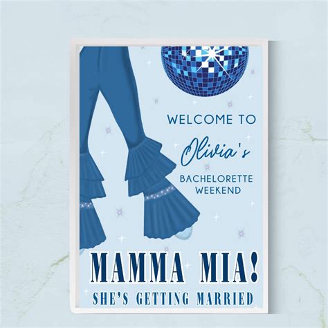 Mamma Mia Welcome Sign Bachelorette Sign Hen Party Sign Etsy Canada