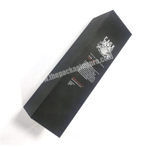 Custom Made Luxury Matt Black Rigid Cardboard Liquor Set Packaging