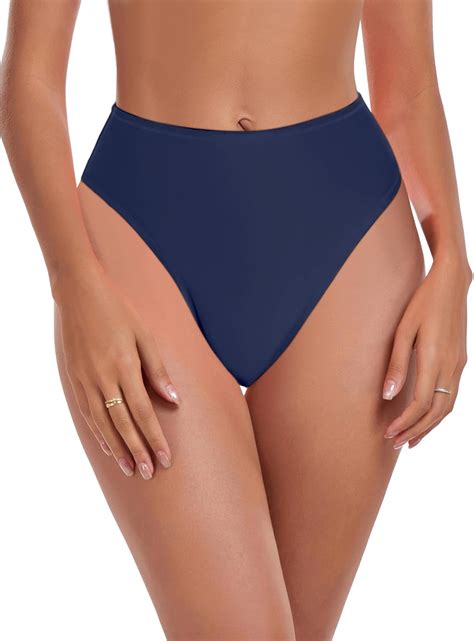 Amazon Colloyes Women S High Waisted High Cut Thong Bikini Bottom Clothing Shoes Jewelry