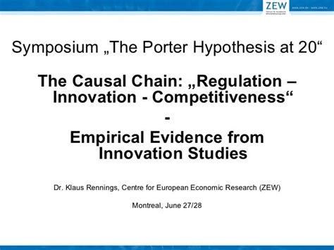 Klaus Rennings Presentation - The Porter Hypothesis at 20: Can ...