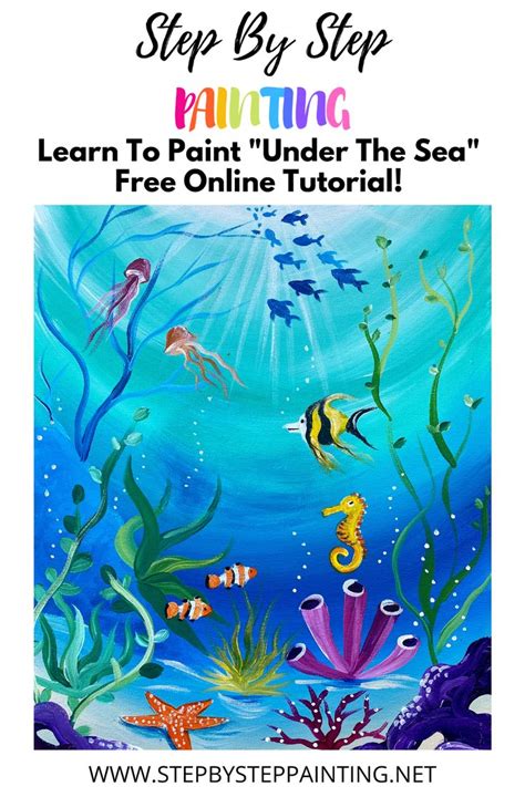 Under The Sea Painting - Step By Step Acrylic Tutorial For Beginners ...