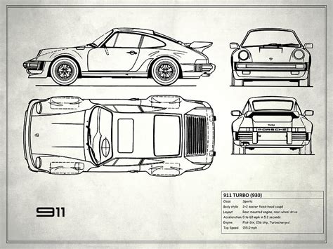 Porsche 911 Gt2rs Blueprint