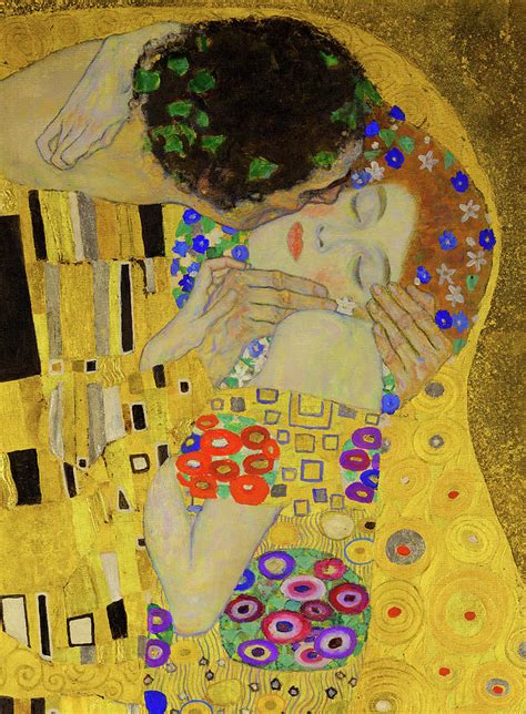 The Kiss, detail No.1 Painting by Gustav Klimt