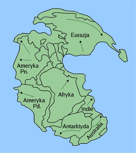 Maps: Pangea Map Continents