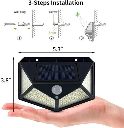 다기능 태양광 램프 야외 정원 장식 태양광 Led 조명 방수 햇빛 전원 스포트라이트 모션 센서 포함