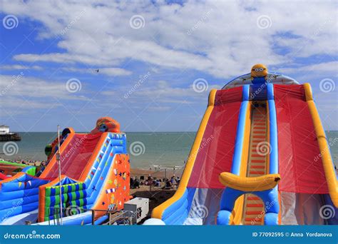 Beach Amusements Editorial Image Image Of Leisure Joyful 77092595