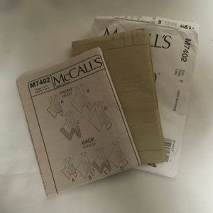 Mccalls M7402 M 7402 Sewing Pattern Misses Tent Handkerchief Dress