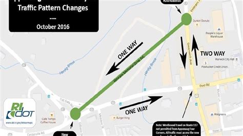 Ri Dot New Traffic Pattern At Apponaug Rotary