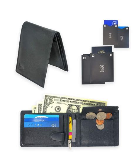 RFID Wallets for Men - Premium Leather - comes with 2 Card & 2 Passport ...