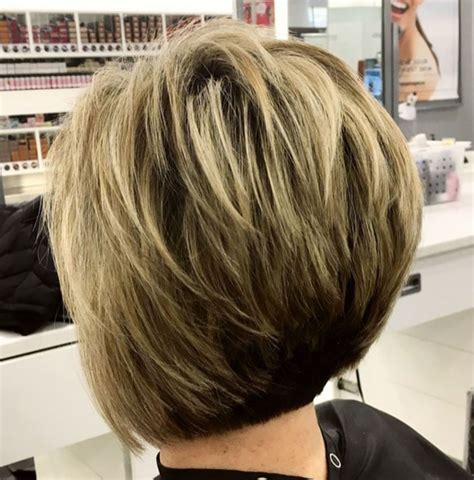 Feathered Two Tone Pixie Bob Short Stacked Haircuts Stacked Bob