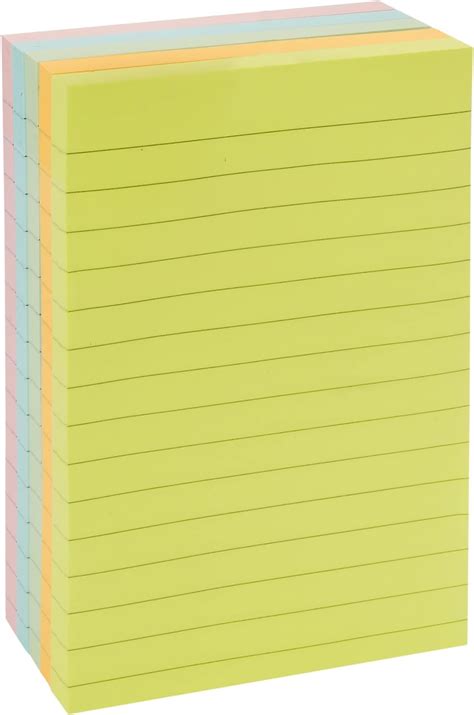 Amazon Amazon Basics Sticky Note Pads Lined X Rectangular