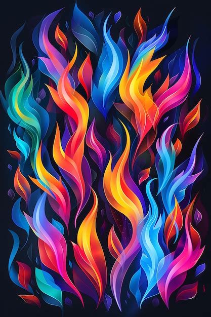 Neon Vibrant Neon Flames With A Fiery Texture Flickering Neon Eff Y2k