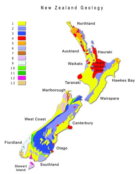 New Zealand Geology (250 x 310) : r/MapPorn