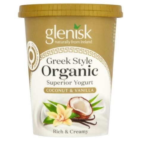 Glenisk Greek Style Organic Superior Yogurt Coconut And Vanilla 450g Dunnes Stores