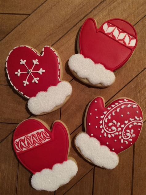 Mitten Cookies Christmas Mitten Cookies Royal Icing Christmas Sugar Cookies Christmas