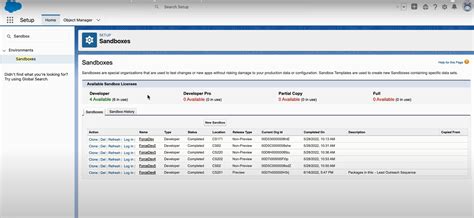 How To Create Salesforce Sandbox Salesforce Trail