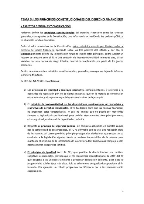 Tema 3 Impreso TEMA 3 LOS PRINCIPIOS CONSTITUCIONALES DEL DERECHO