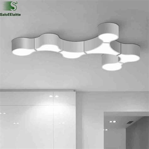 Modern Simple Geometric Diy Led Ceiling Lamp Foyer Free Combination Led Ceiling Light Luminaria