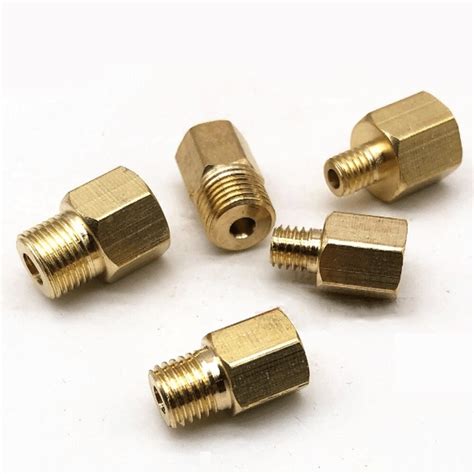 M6 M8 M10 1 8 1 4 BSP Female To Male Straight Brass Pipe Connector