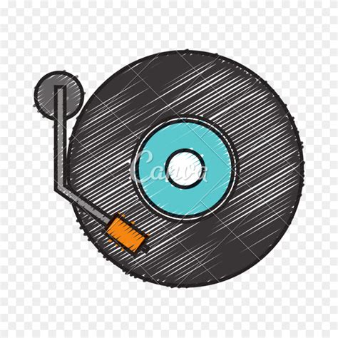 Record Player Sketch - Record Player PNG - FlyClipart