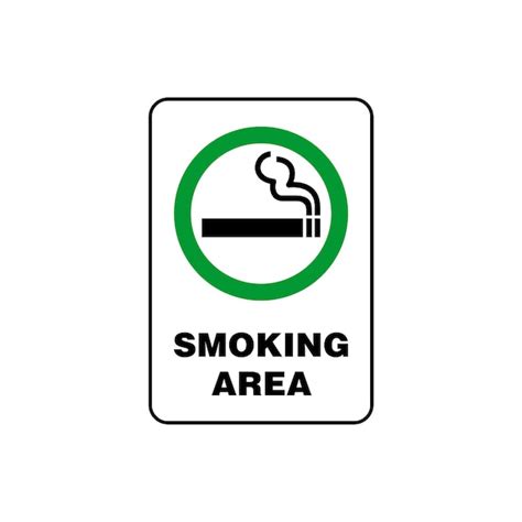 Premium Vector Smoking Area Signage Vector Illustration Design Vector