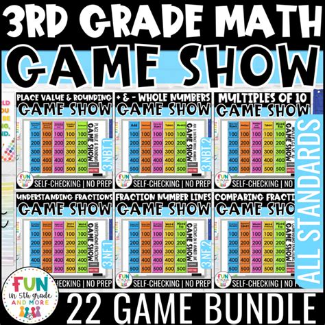 3rd Grade Math Review Games All Standard Game Show Bundle Fun In 5th Grade And More