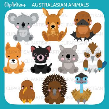 Australian and New Zealand Animals Clipart by ClipArtisan | TPT