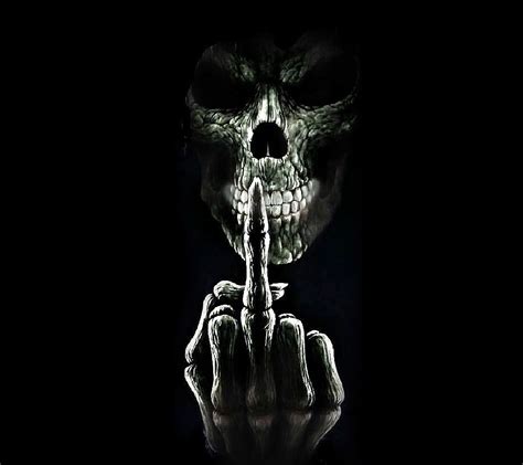 Skeleton Middle Finger Wallpaper Middle Finger Black Wallpaper