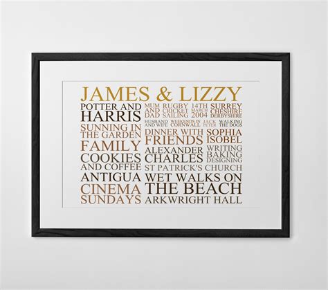 Personalized Typography Print Poster Or Canvas Posterhaste