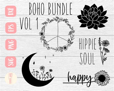 Boho Svg Bundle Big Bundle Svg File For Cricut Boho Bundle Etsy Australia