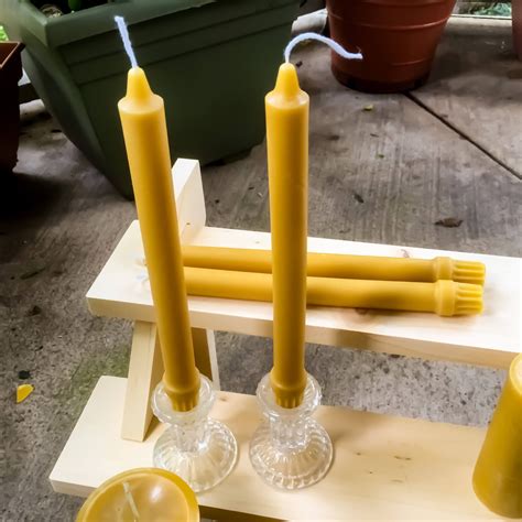 Pair Of 100 Pure Beeswax 10 Taper Candles