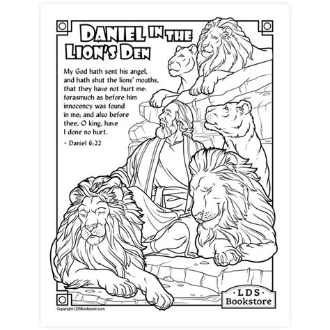 Daniel In The Lions Den Coloring Page Printable Daniel In The Lion