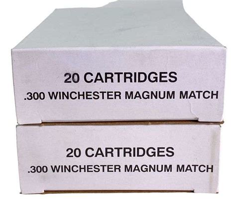 300 Winchester Mag Match A191 190 Gr Hpbt Ammo Beckort Auctions Llc