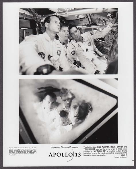 Bill Paxton Kevin Bacon Tom Hanks Apollo 13 8x10 Photo 1995