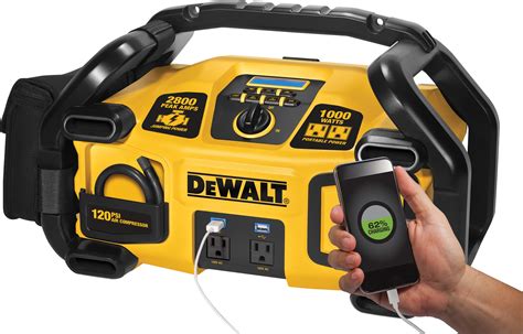 Dewalt Peak Portable Car Jump Starter With Digital Compressor