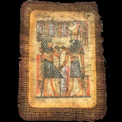 Ancient Egyptian Hand Painted Papyrus Paper 664 332 Bc 4 Antique