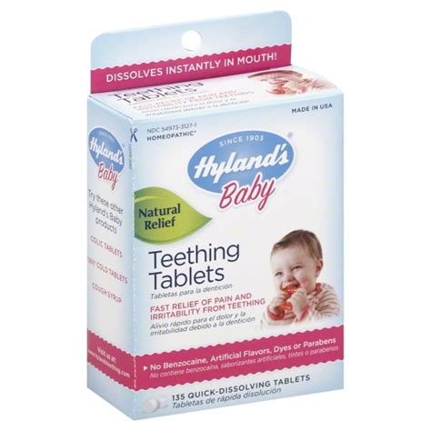 Hylands Baby Day Teething Tablets 135 Quick Dissolving Tablets