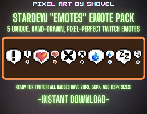 Stardew Valley Emotes Twitch Emotes Pixel Art Etsy Finland