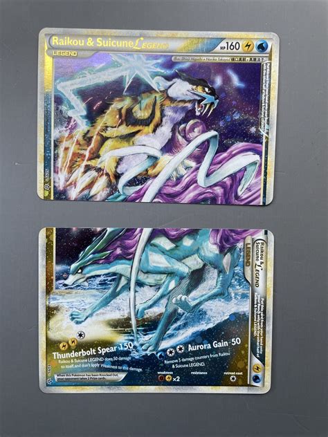 Ultra Rare Raikou Suicune Legend Set 92 95 93 Pokemon Holo HGSS