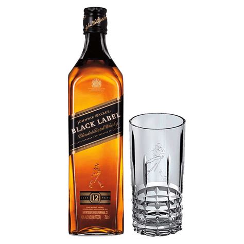 Booz Cl Whisky Johnnie Walker Black Label Cc Alc Vaso Vidrio Jw