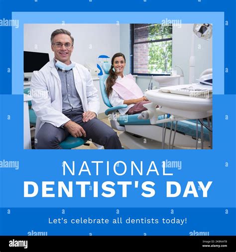 Composition Of National Dentist S Day And Male Dentist With Female