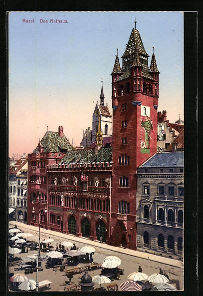 Ak Basel Rathaus Mit Marktplatz Kaufen Auf Ricardo