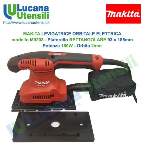 MAKITA LEVIGATRICE ORBITALE ELETTRICA Modello M9203 Platorello