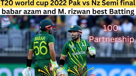 T20 World Cup 2022 Pak Vs Nz Semi Final Babar Azam Batting Youtube