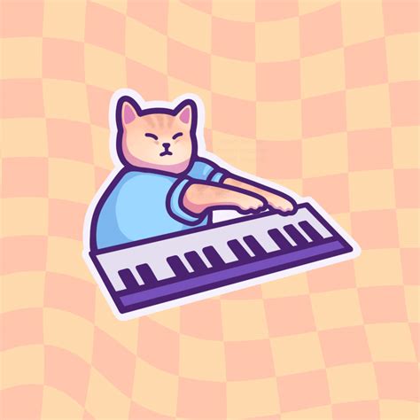 Keyboard Cat Meme Vinyl Sticker | Cute Cat Meme | Kawaii Waterproof St